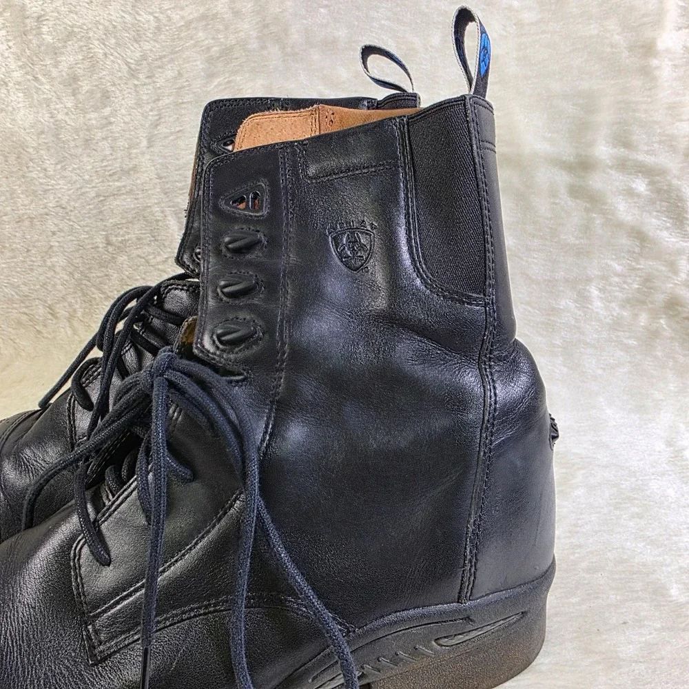 Ariat Paddock Boots Performer Pro Cobalt XR Black Leather Moto Lace Up Men 10.5D